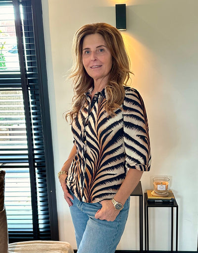 Angelle Milan Travelstof Blouse 2005/312645 panter