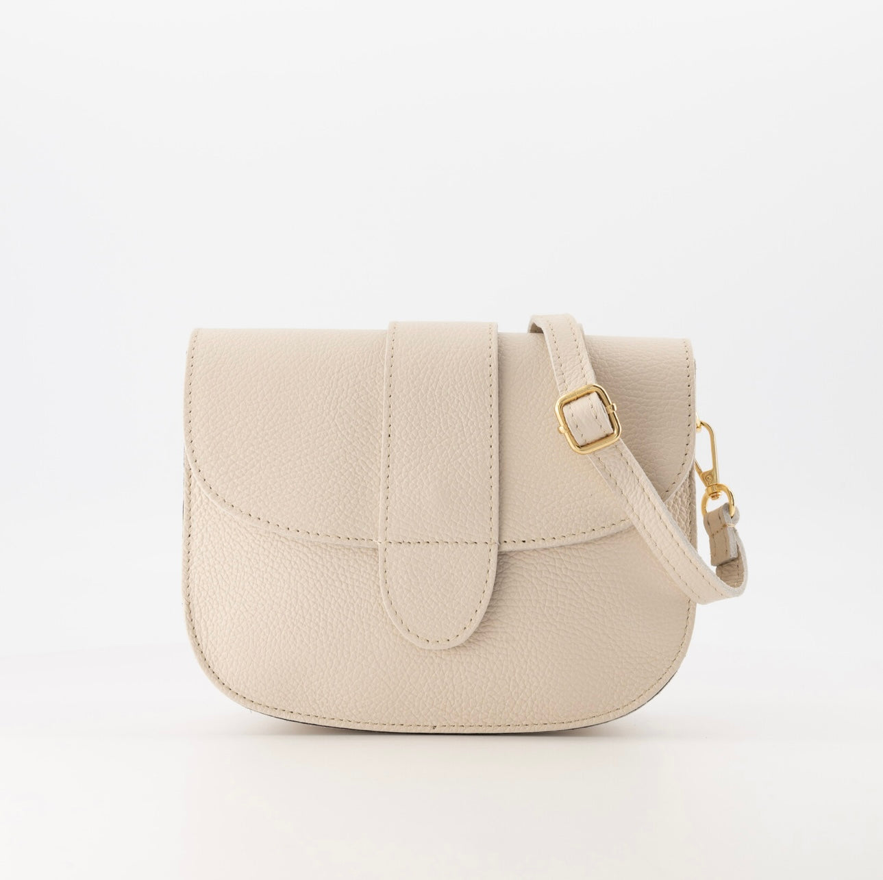 Maan - leer- Crossbodytassen - zand leer