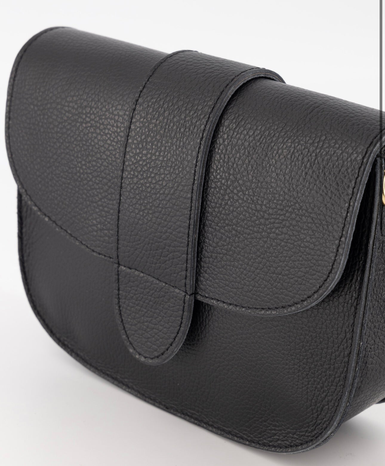 Maan  - Crossbodytassen - zwart leer