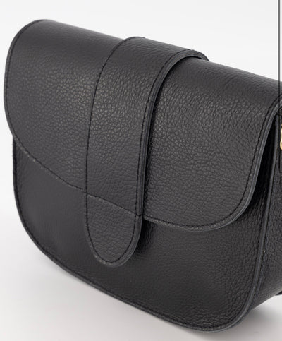 Maan  - Crossbodytassen - zwart leer