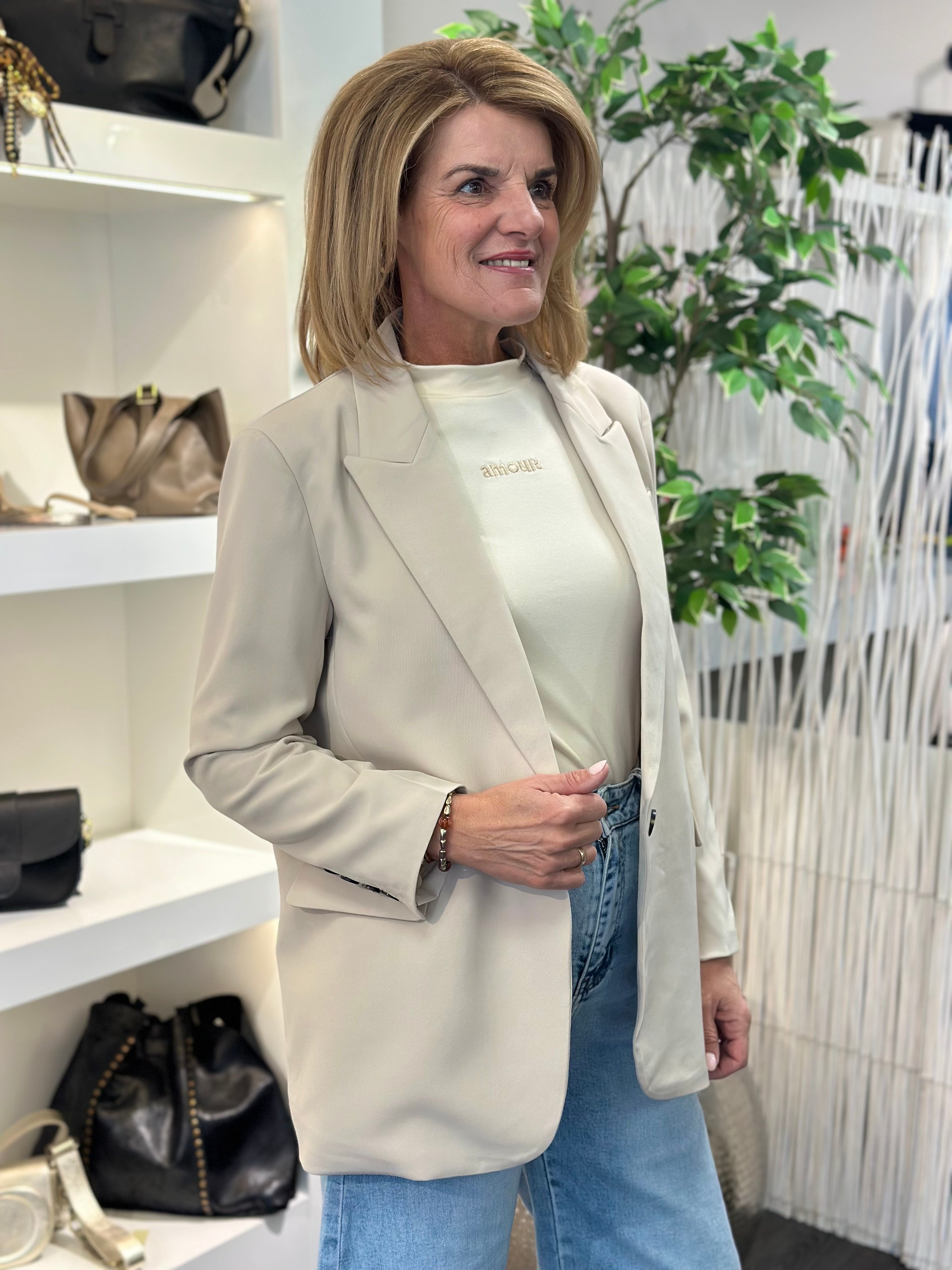 Fashion Boyfriend Blazer 0439 beige