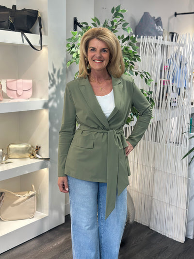 Mi Piace Travel Blazer Belted 202823 olive
