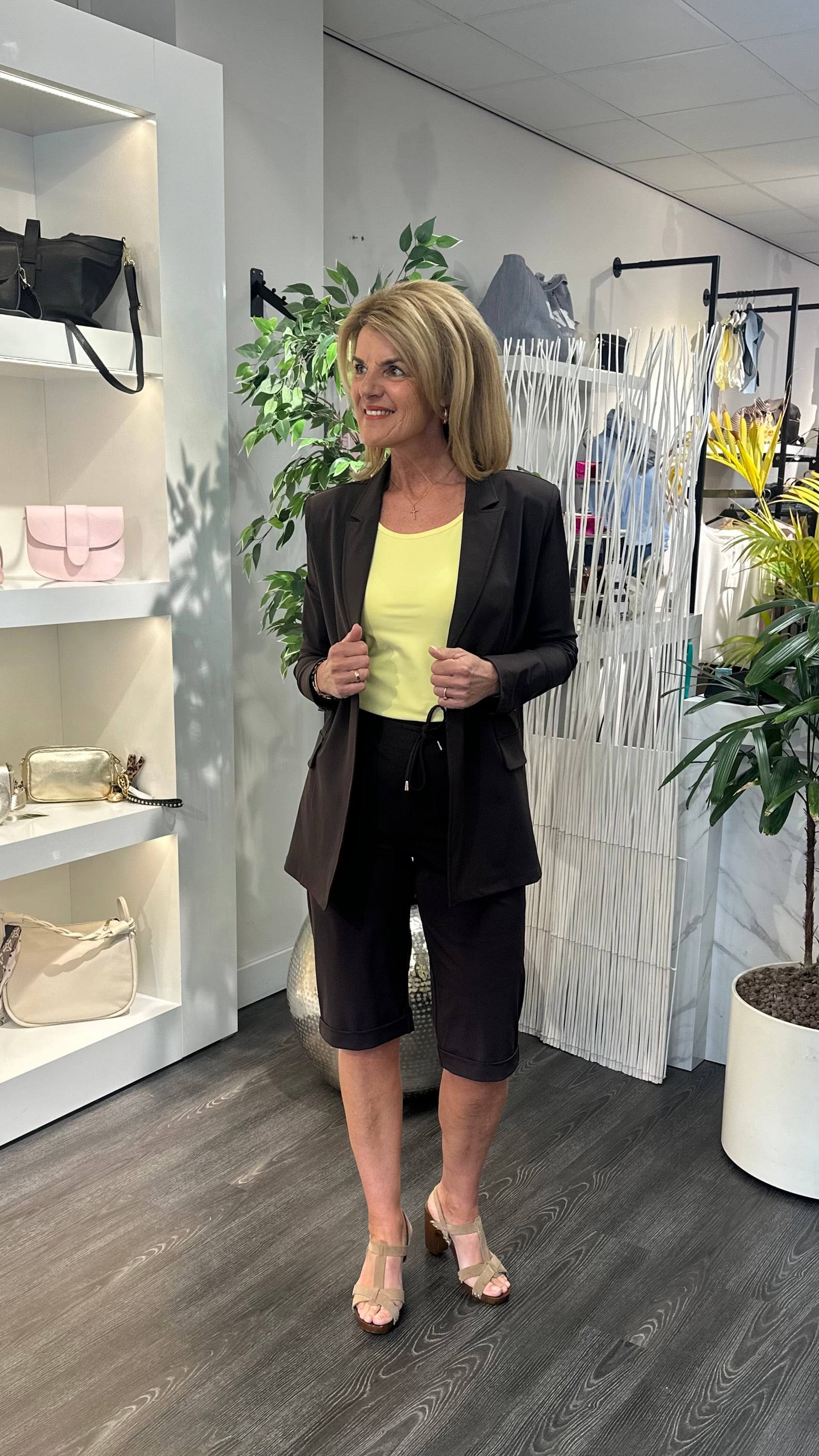 Mi Piace Travel Blazer Belted 202823 espresso