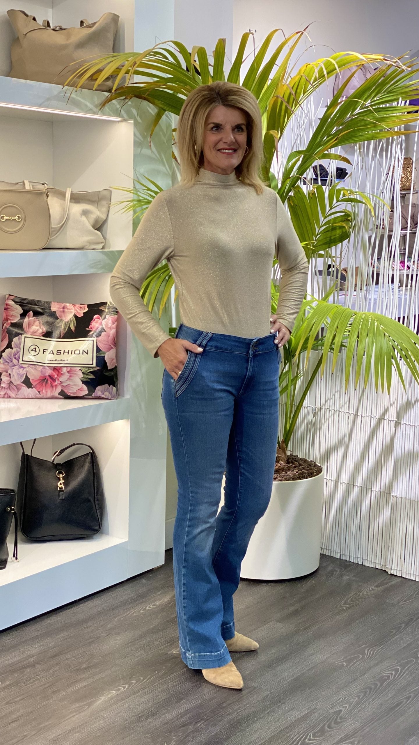 Zhrill Abigail Top Lurex fog