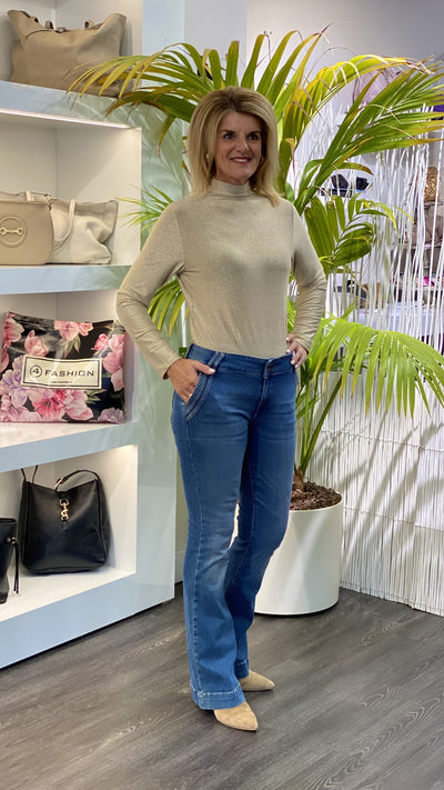 Zhrill Abigail Top Lurex fog