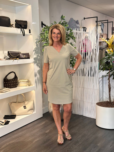 Zoso Juulz Travelstof Jurk sage