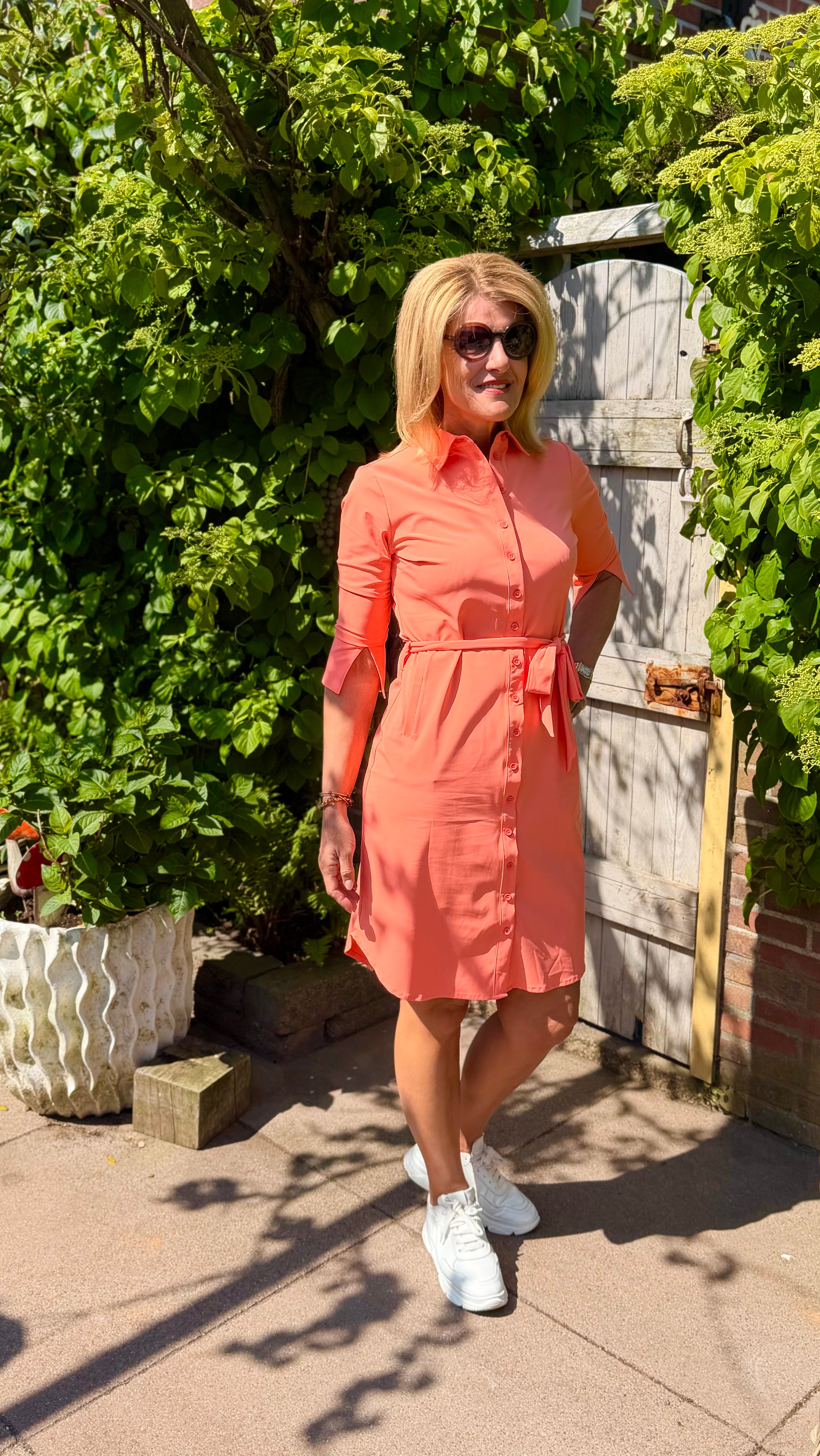 Mi Piace Travelstof Jurk 202092 coral