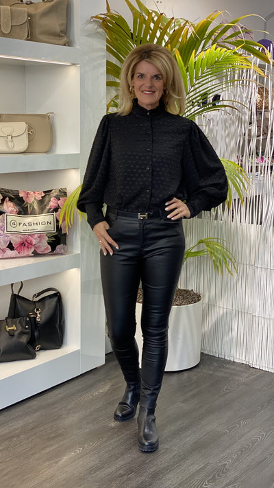 Azzurro Blouse 93145 zwart