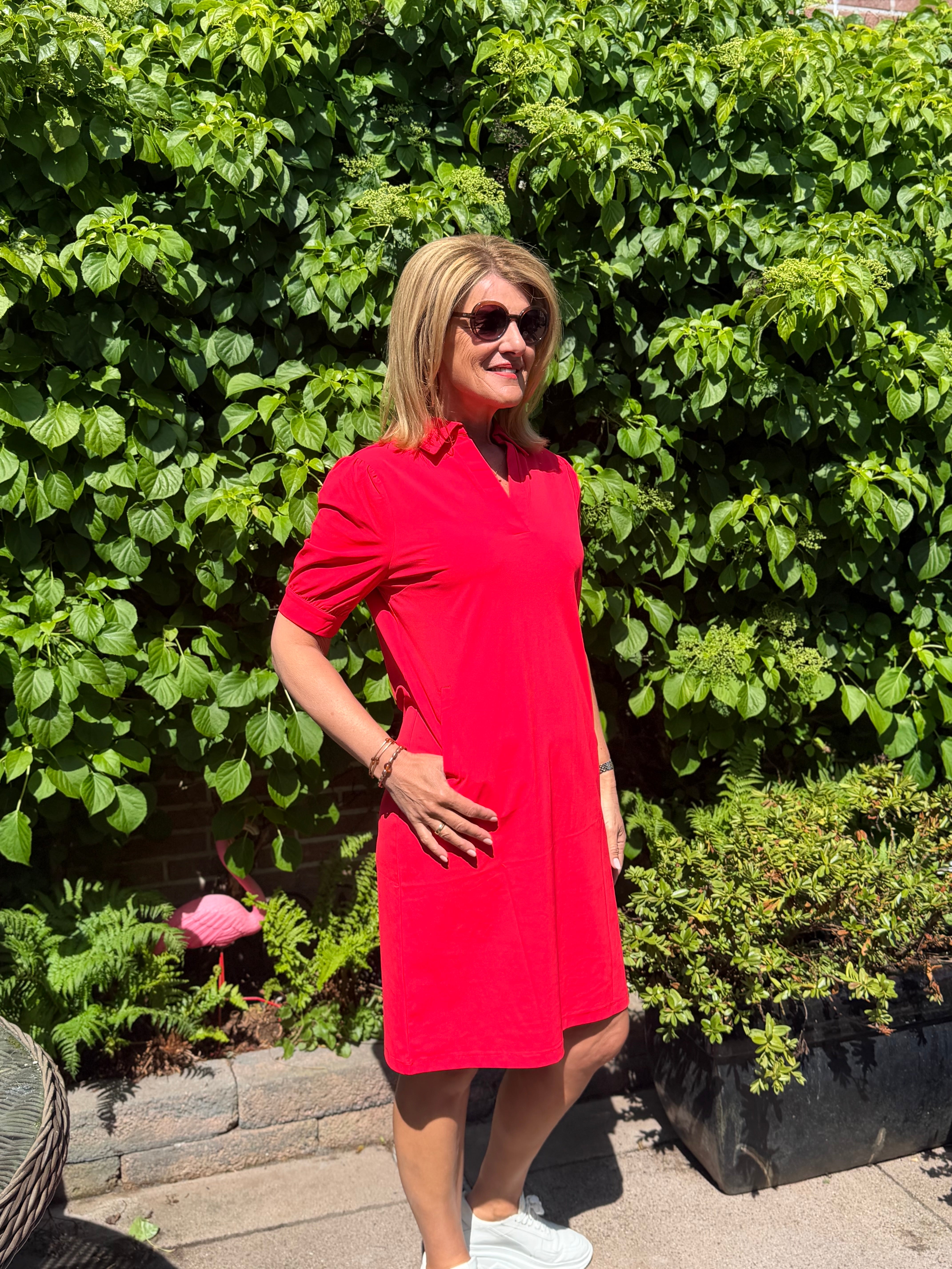 Mi Piace Travelstof Jurk 202605 rood