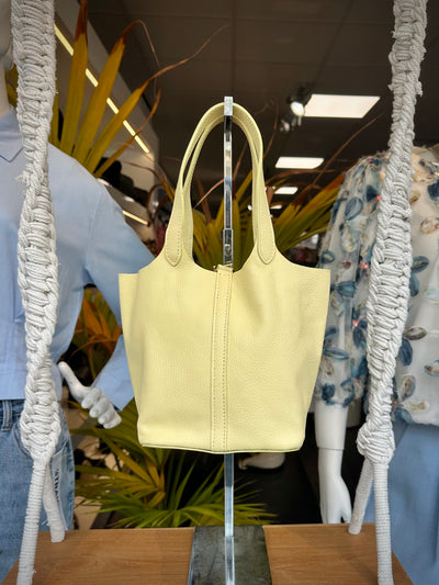 Amy Handtas Leer Butter Yellow T342