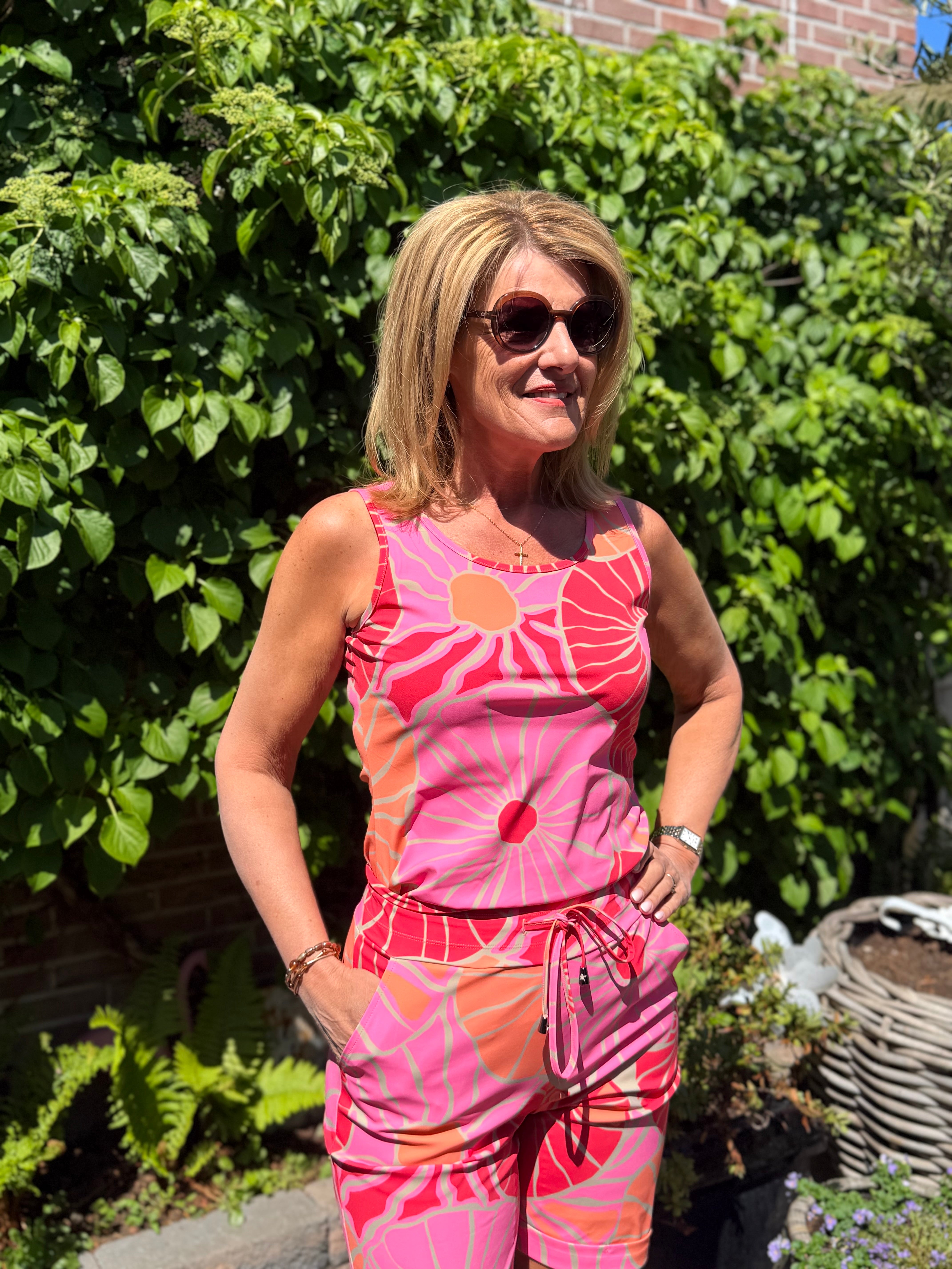Mi Piace Travelstof Top 202027 desert anemone print coral