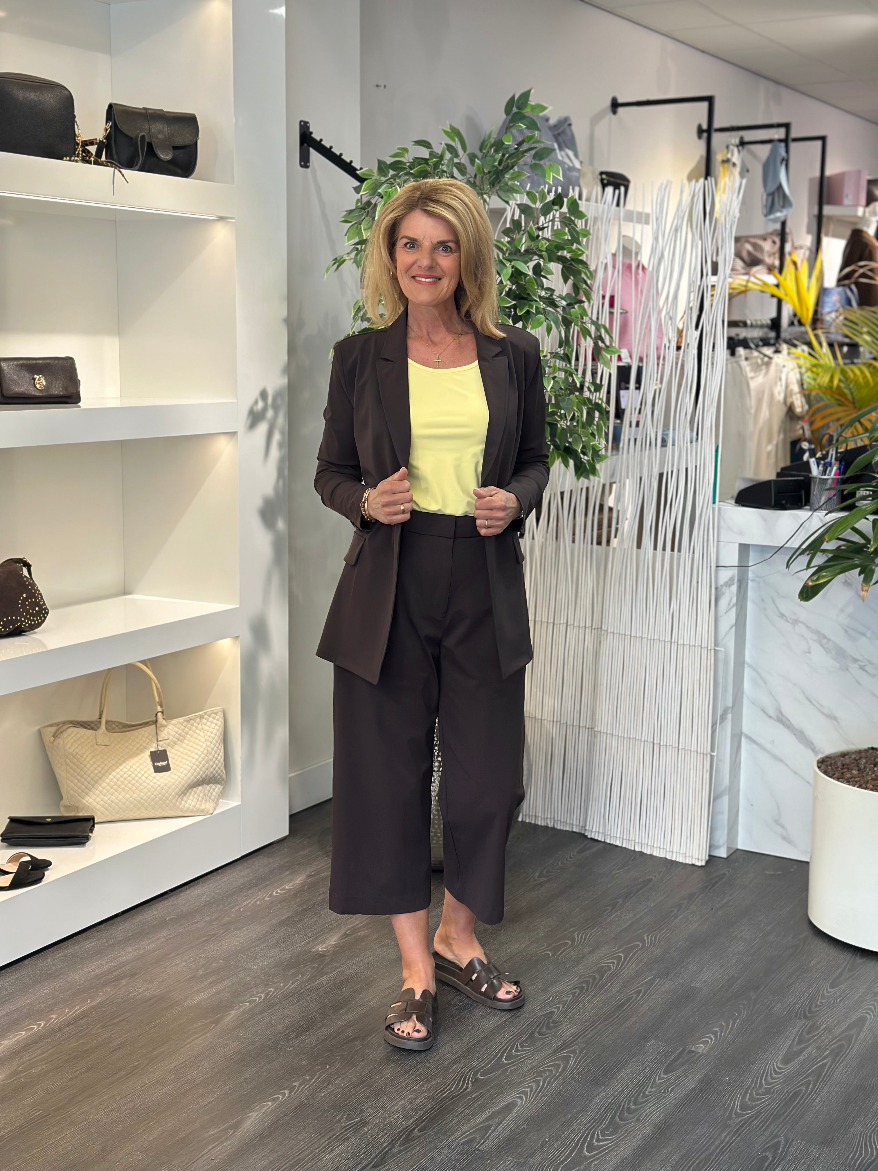 Mi Piace Travel Blazer Belted 202823 espresso