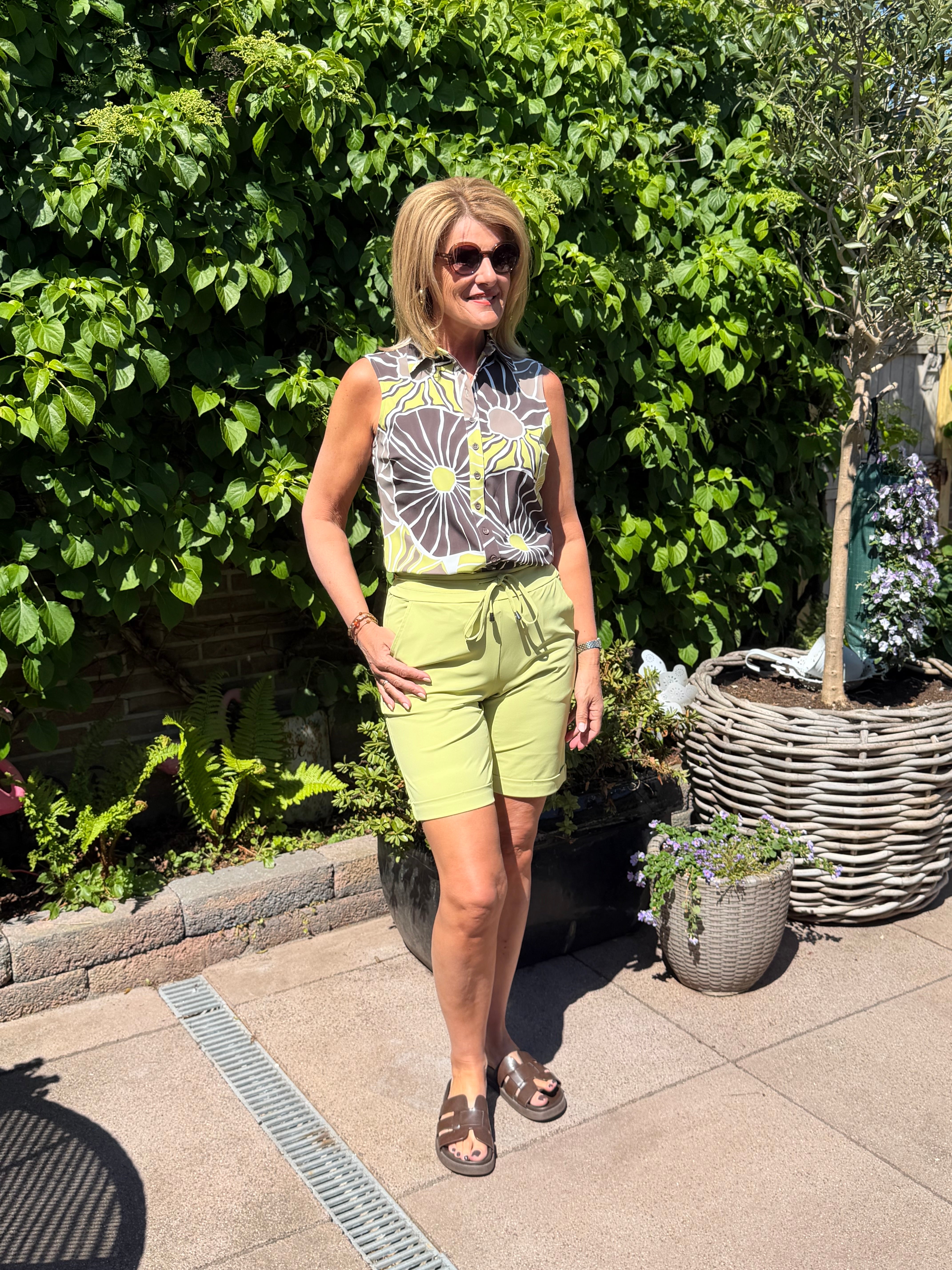 Mi Piace Travelstof iets wijdere Korte Broek 202423 sweet pea