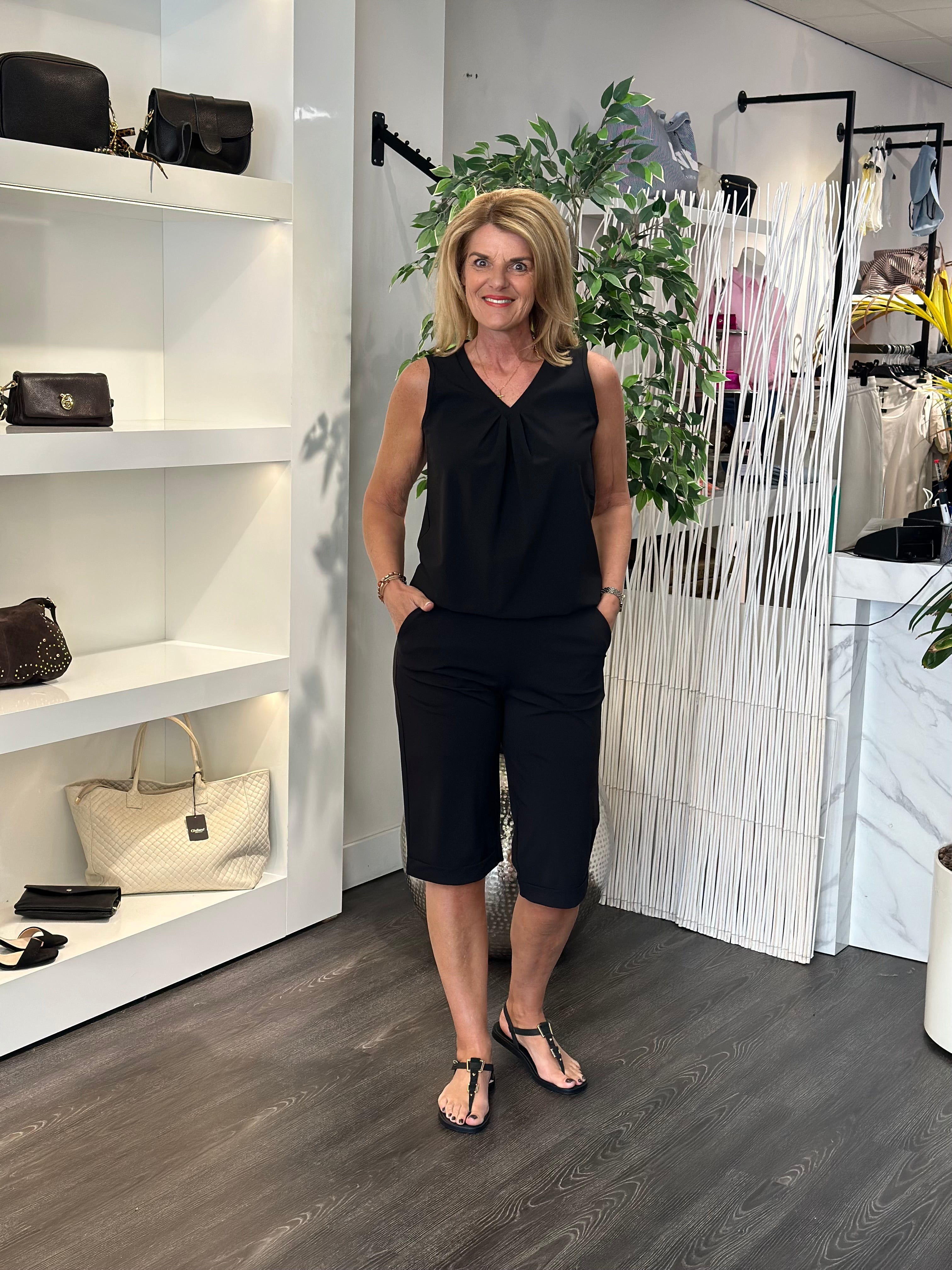 Mi Piace Travel Bermuda Overknee Broek 202817 zwart