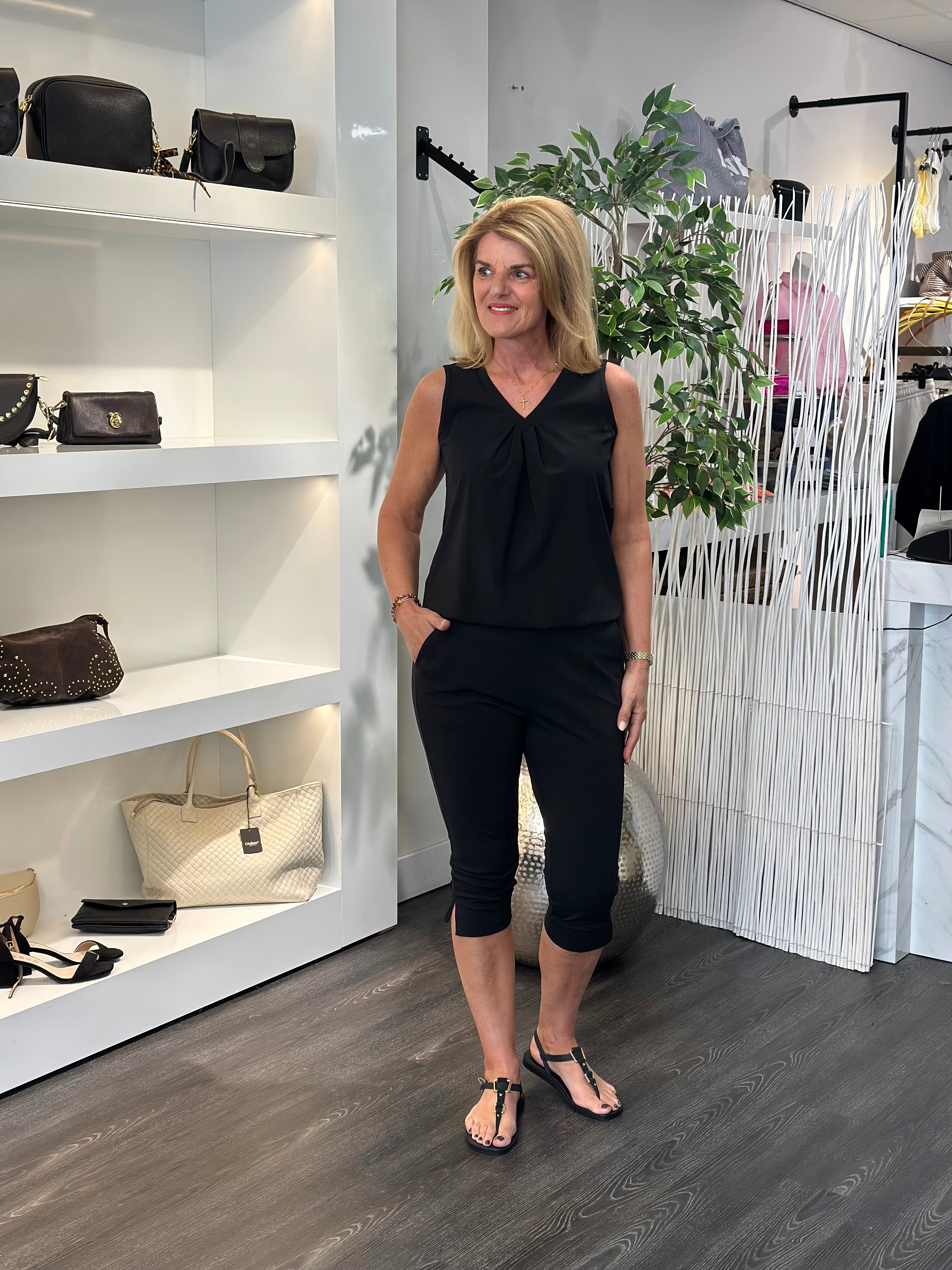 Mi Piace Travel Top Pleated 202814 zwart