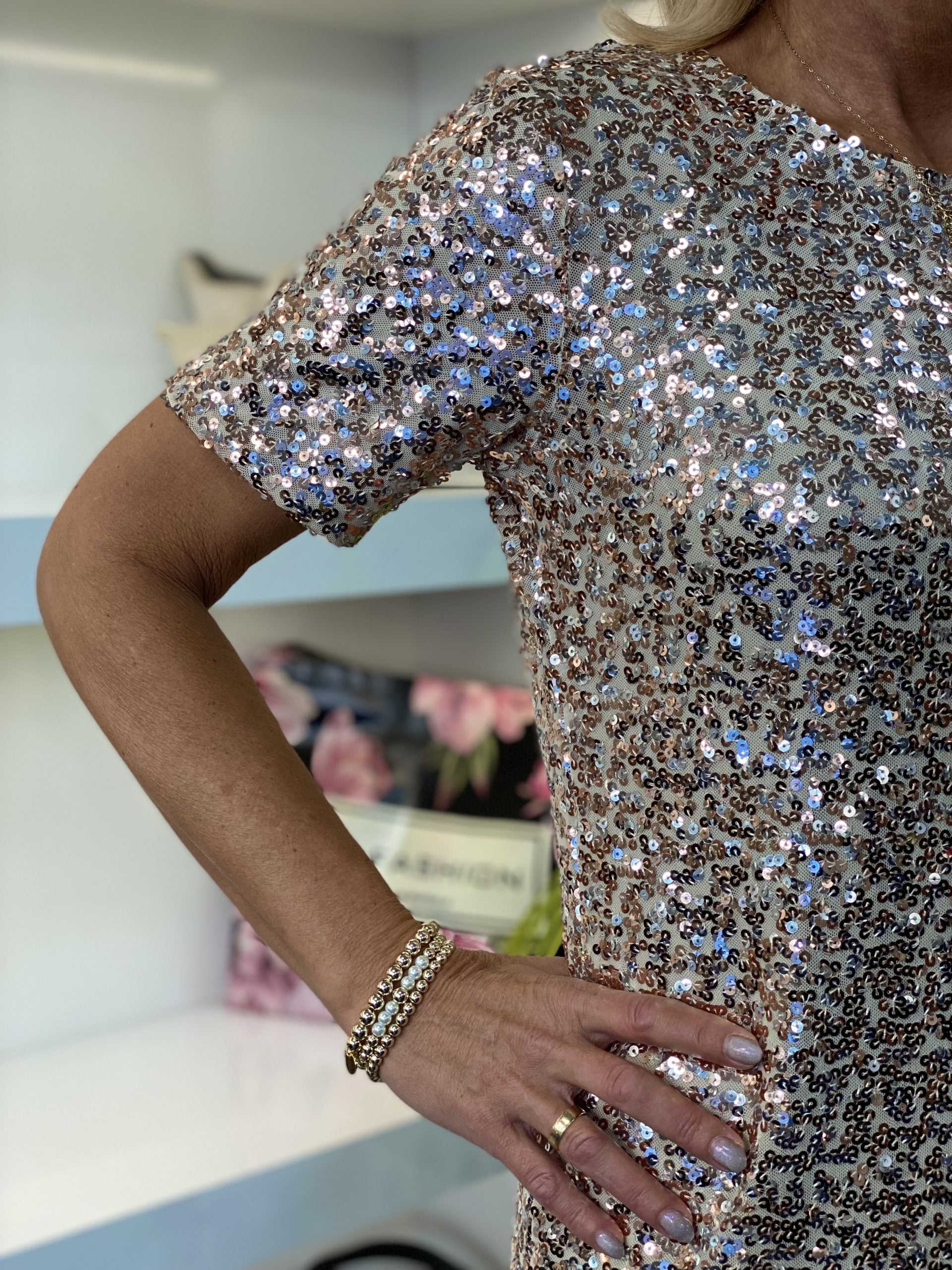 Gricceri Glitter Jurk goud