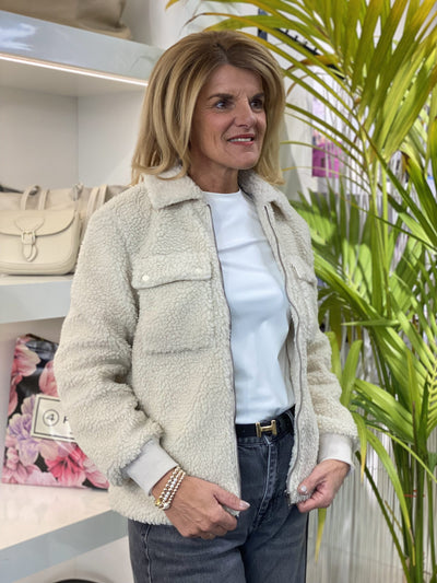 C&S Cherry Teddy Jacket sand