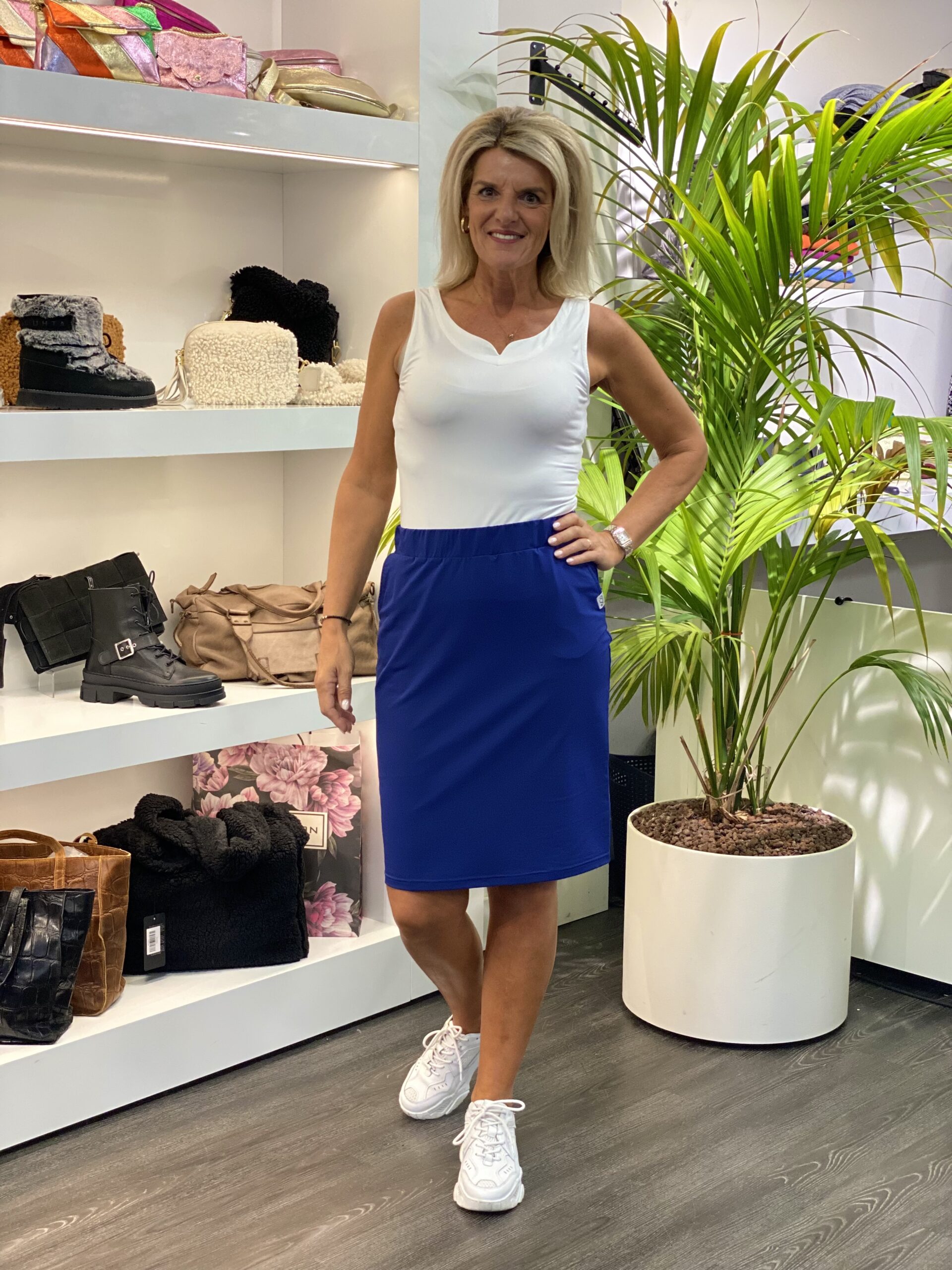 Co Woman Pilar Rok Travelstof night blue