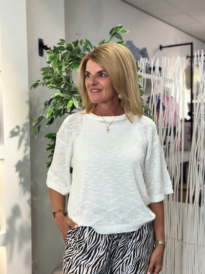 Freequent Vicki Pullover brilliant white