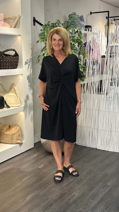 Freequent Floi Jurk Knot zwart