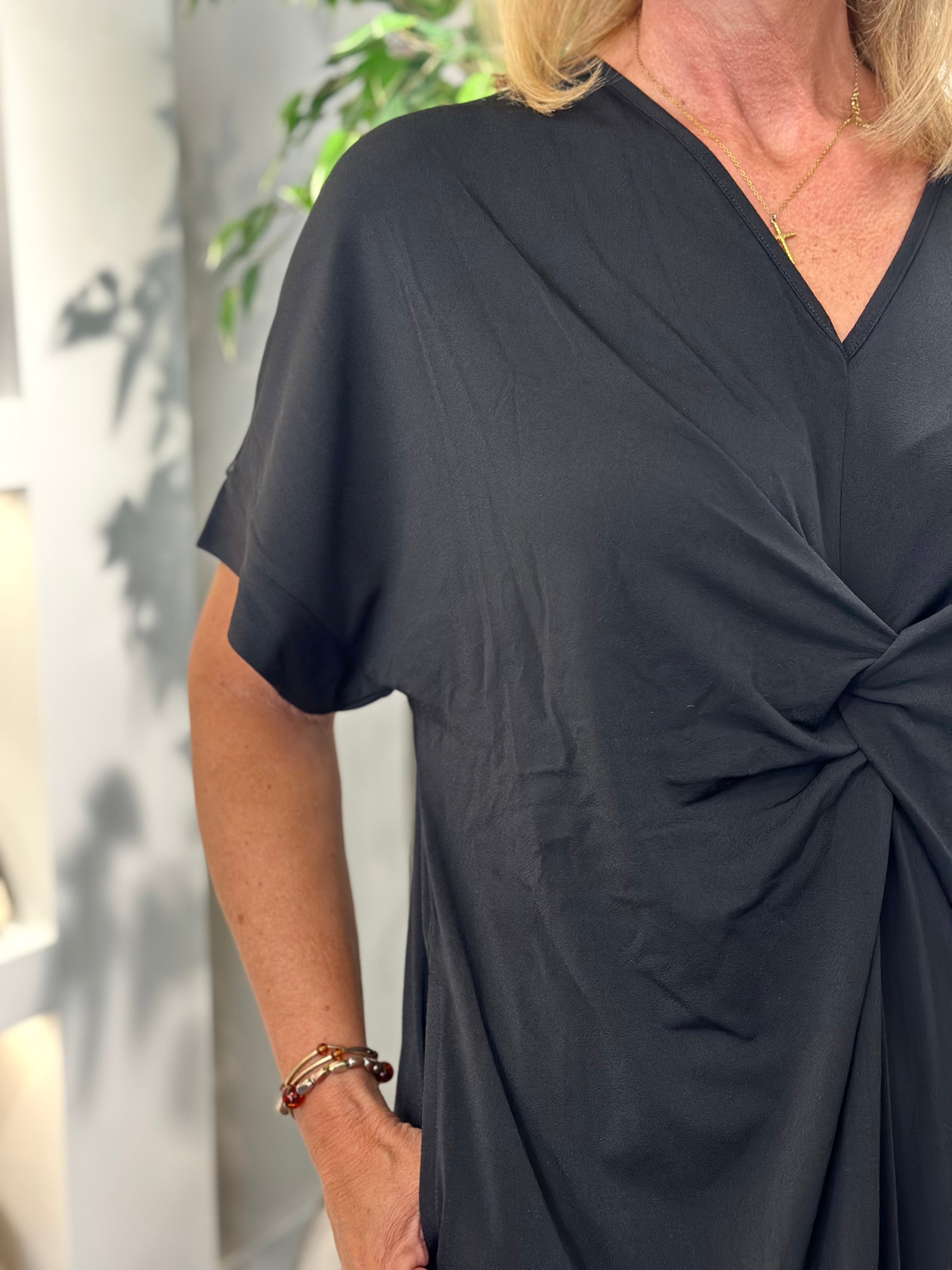 Freequent Floi Jurk Knot zwart