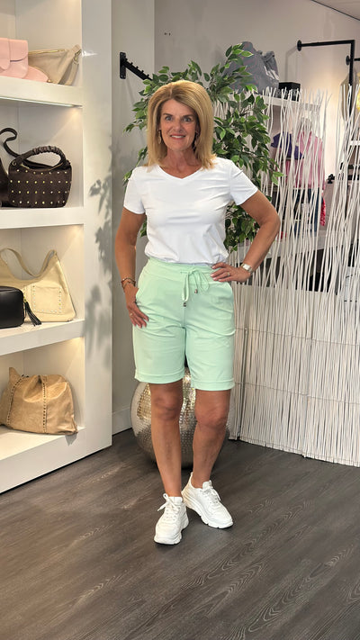 Mi Piace Travelstof Bermuda Broek 202589 pistachio