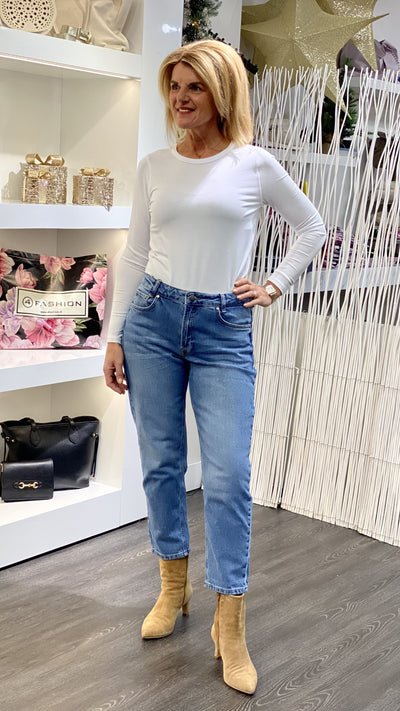 My Essential jeans Wardrobe Mommy 139 High Tapered Broek L28 medium blue retro wash