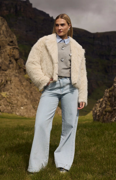 Nukus Pleun Jacket off white silver