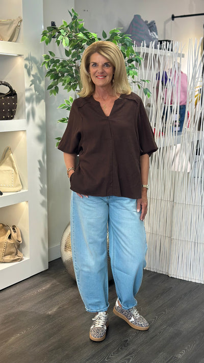 Freequent Lava Blouse coffee bean