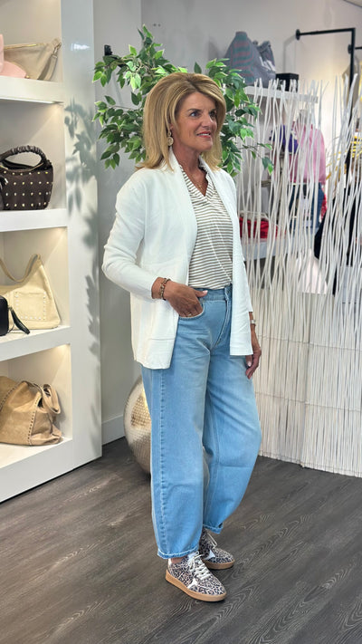 Viki half lang Vest offwhite
