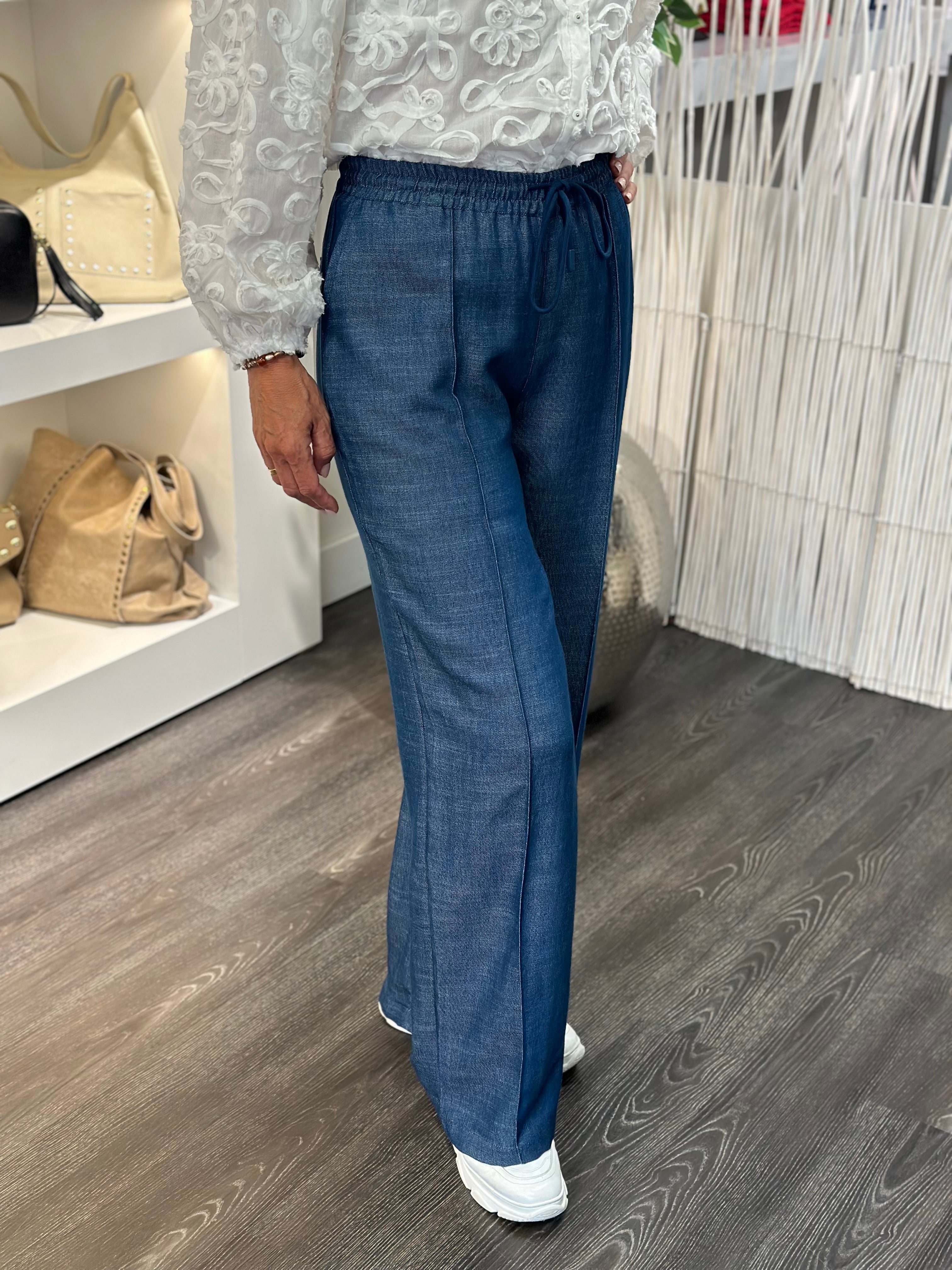 ICNK Amsterdam Noomie Twill Broek dark denim