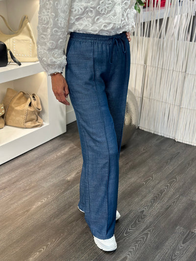 ICNK Amsterdam Noomie Twill Broek dark denim