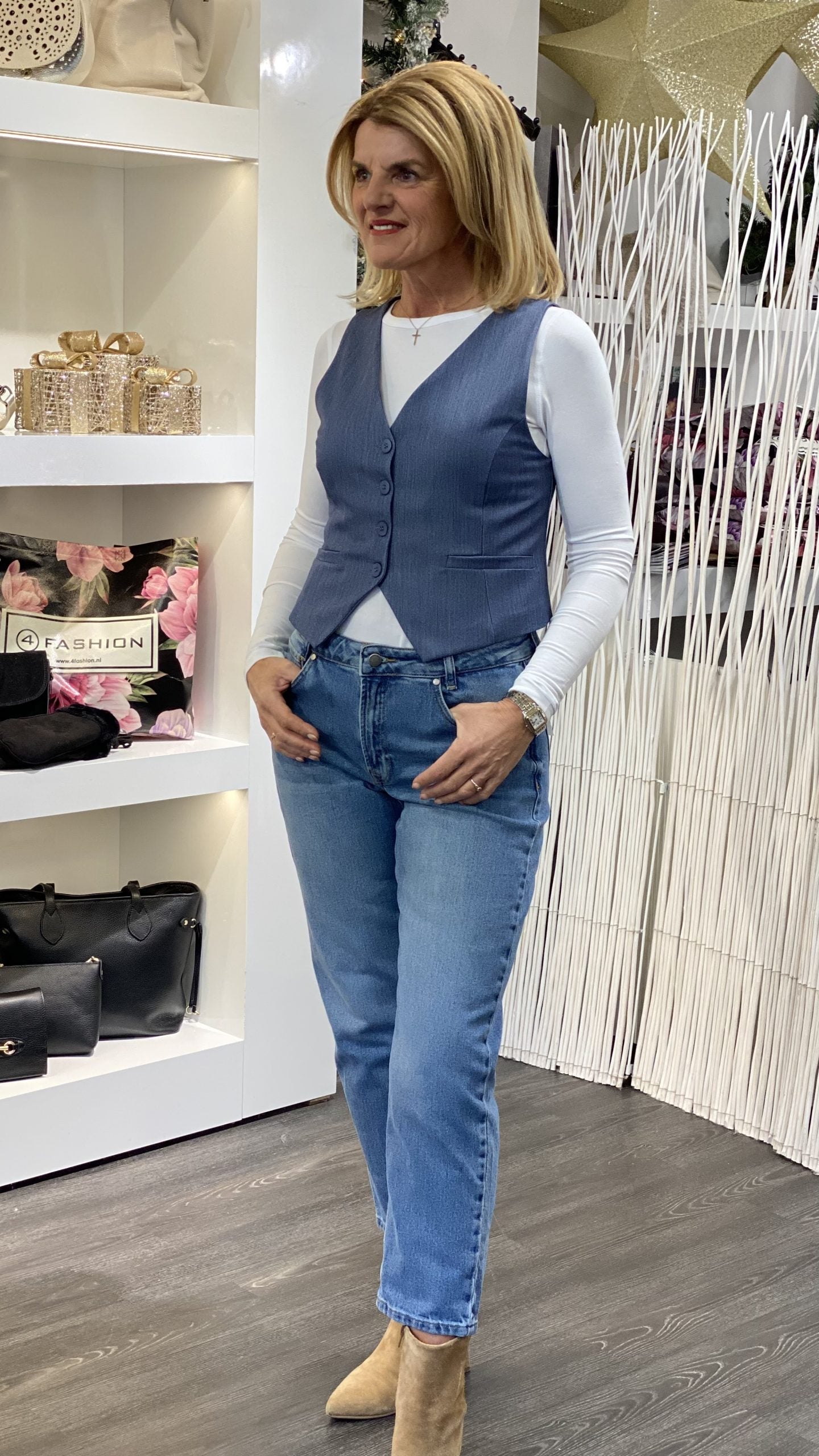 Forza Gilet jeansblauw