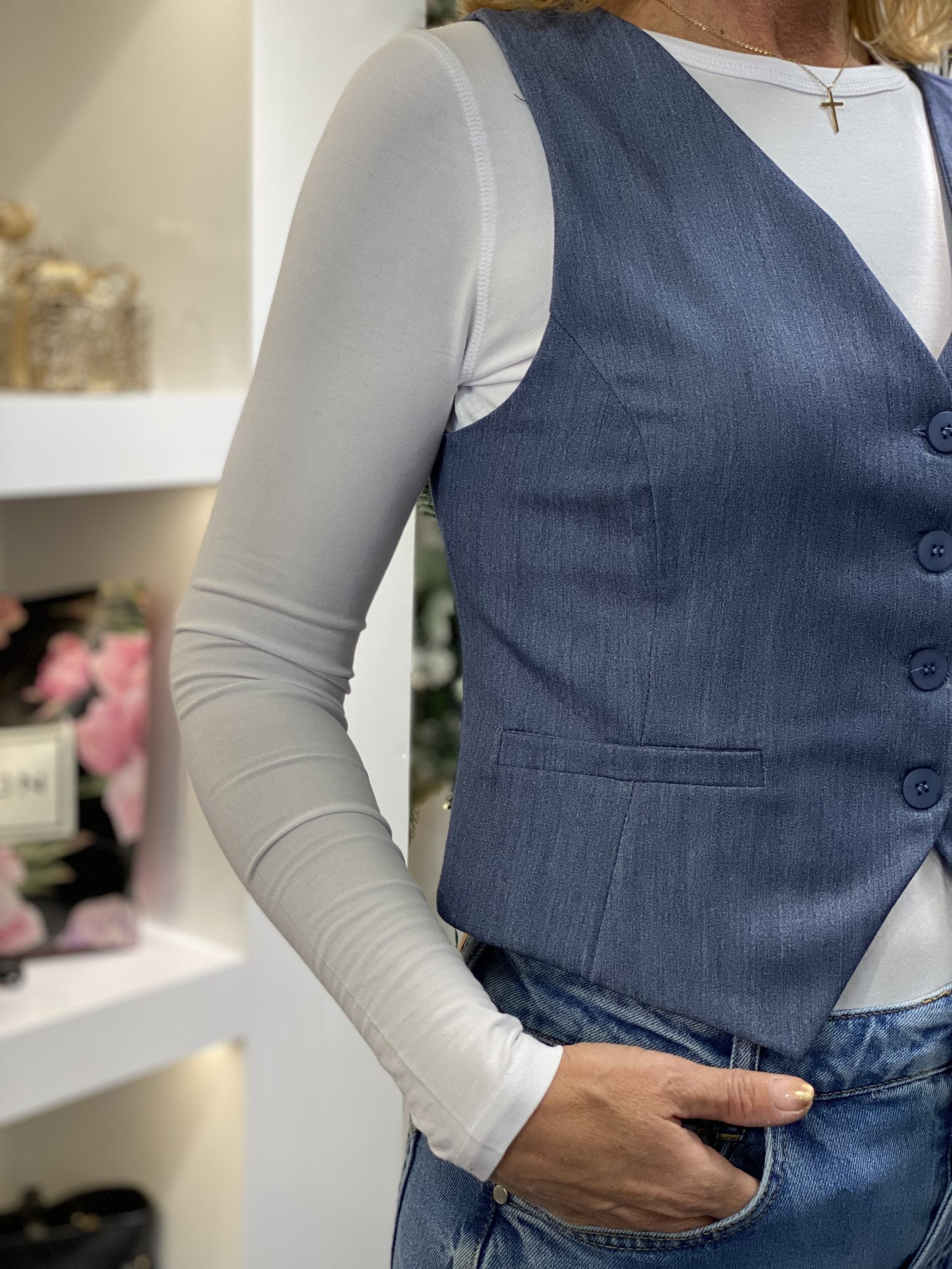 Forza Gilet jeansblauw