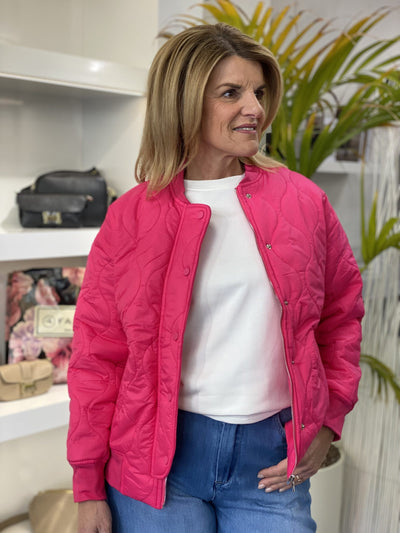 Azzurro Gewatteerd Jasje 9844 fuchsia