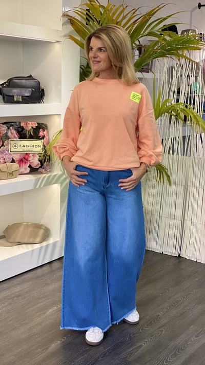 Azzurro Zachte Sweater 4280-5 peach