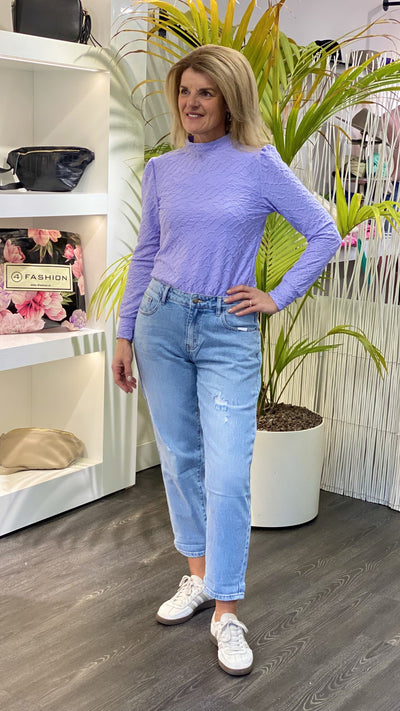 Azzurro Crinkle Top 9246 lila