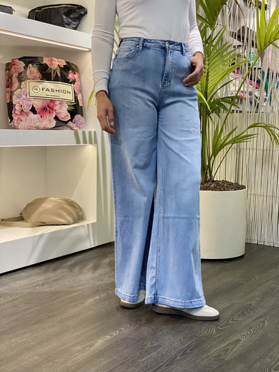 Place Du Jour Wijde jeans Spijkerbroek 98731-L light denim blue