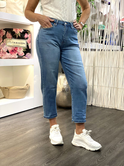 Jewelly Jeans Broek Mom Fit authentic blue JP8308