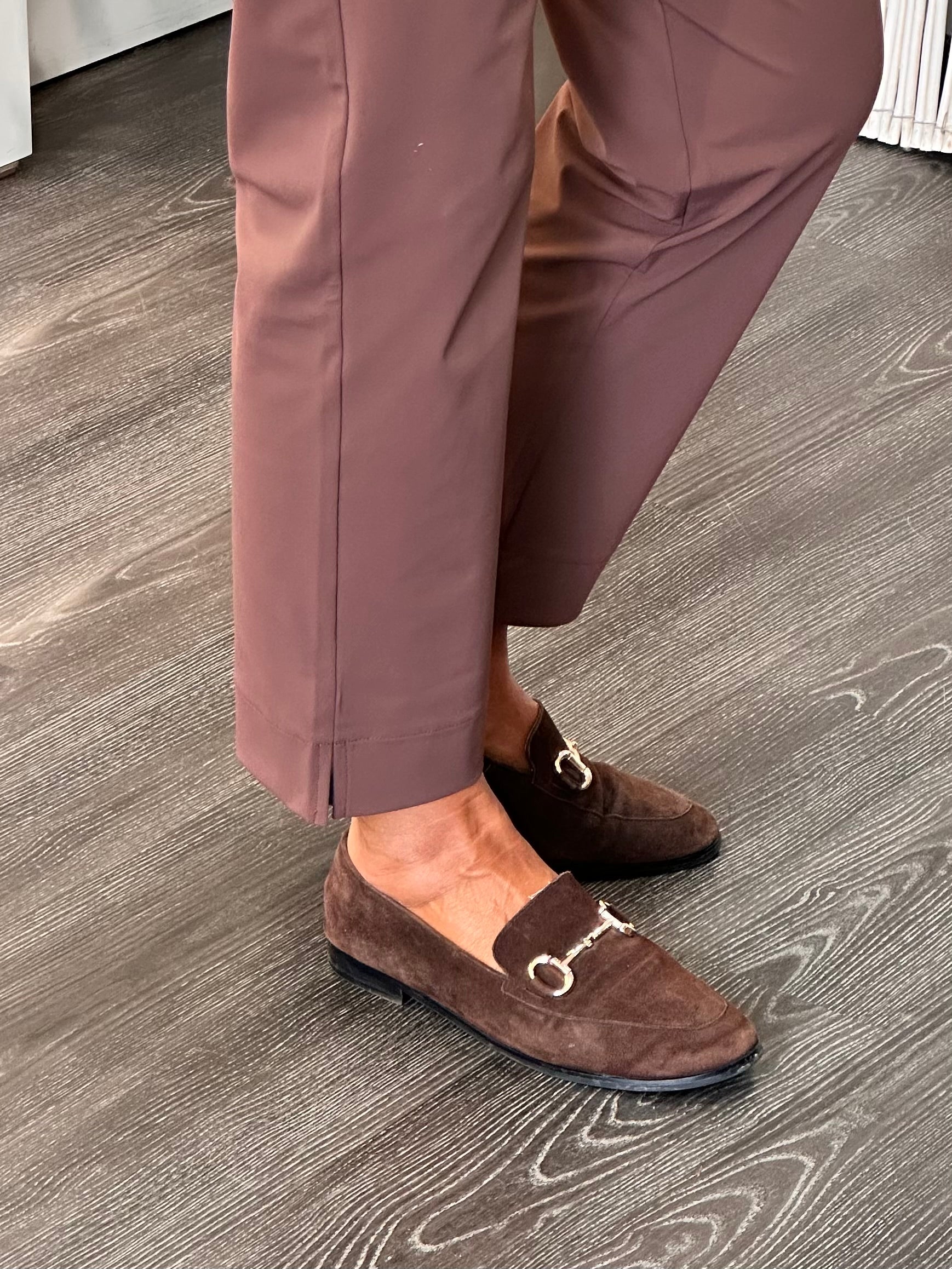 Mi Piace Travelstof Bonded Broek 202753 mahogany