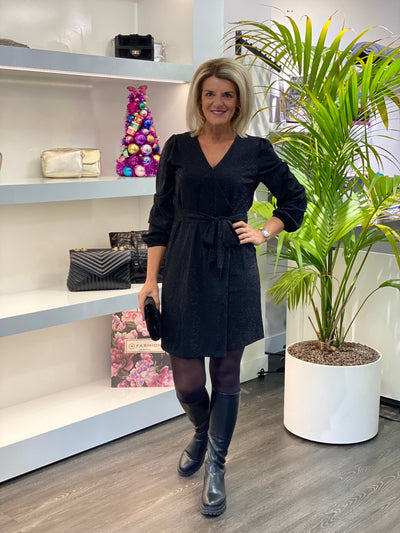 Freequent Alto Jurk zwart shimmer