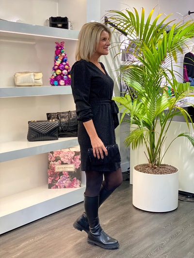 Freequent Alto Jurk zwart shimmer