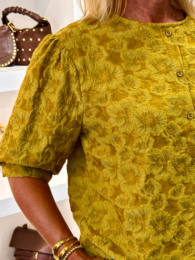 Mi Piace Blouse Woven Jacquard 202905 olive oil