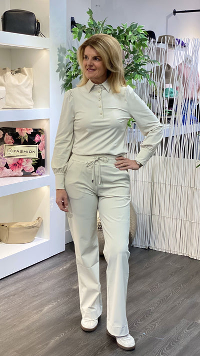 Mi Piace Travelstof Polo Top met Lichte Pofmouw 202530 kit