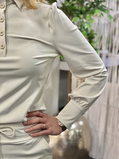 Mi Piace Travelstof Polo Top met Lichte Pofmouw 202530 kit