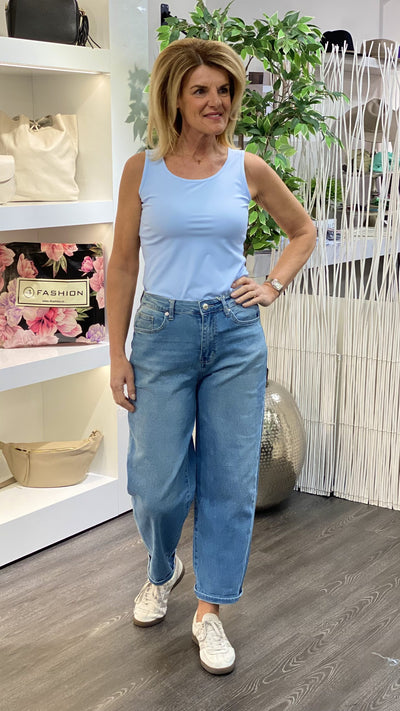 Mi Piace Travelstof Top lichtblauw 202027