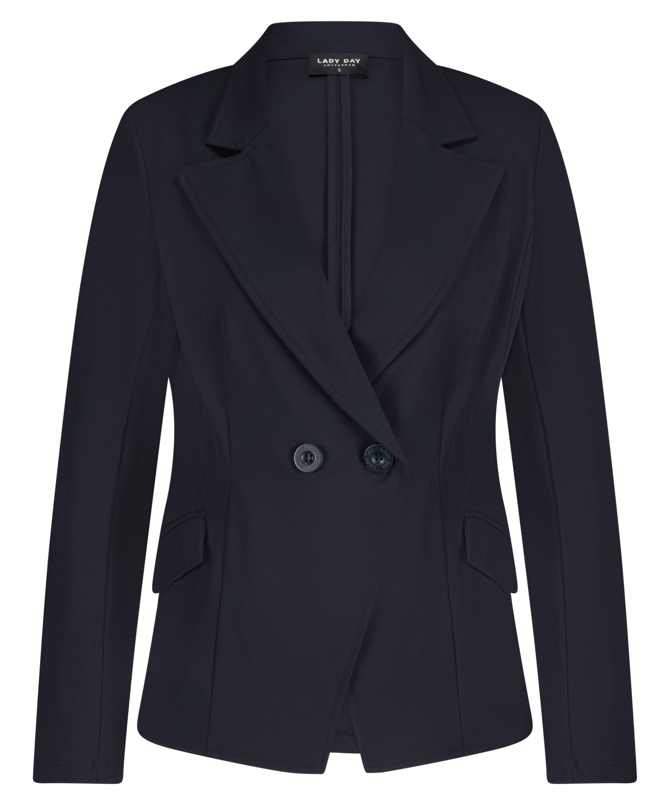 Lady Day Jennifer Halflange Blazer Travelstof donkerblauw