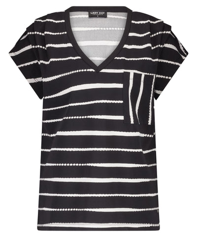 Lady Day Kat Top painted stripe black