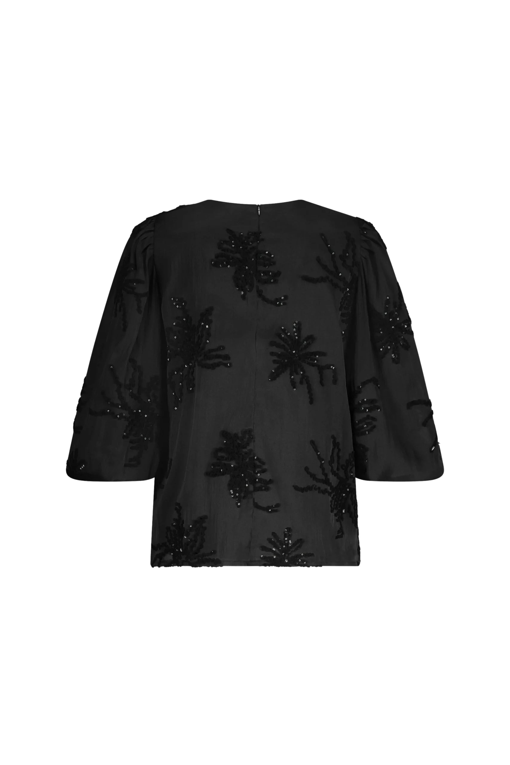 Nukus Delilah Blouse Embroidery zwart