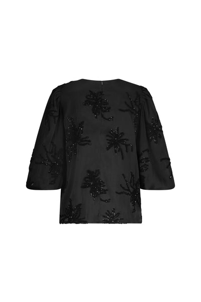 Nukus Delilah Blouse Embroidery zwart